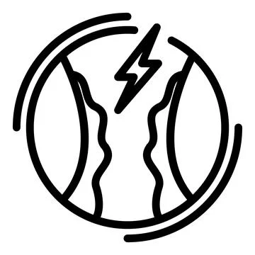 Digestive tonsillitis icon, outline style Stock Illustration