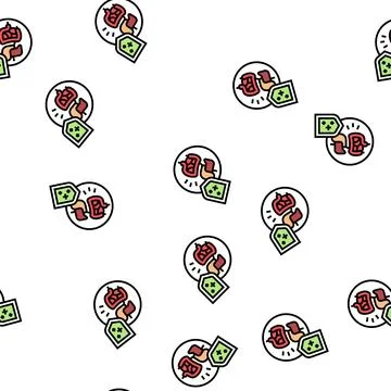 Digestive tract immunity defense vector seamless pattern 스톡 일러스트