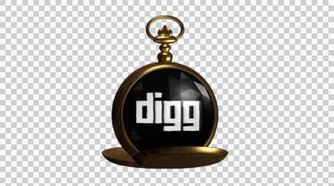 Digg Vintage Icon witrh Alpha Channel Stock Footage 50195964