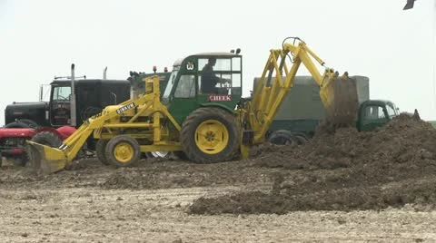 Digger in action 04 Stock Footage 20459496