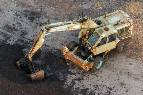 Digger and coal Stock Photos