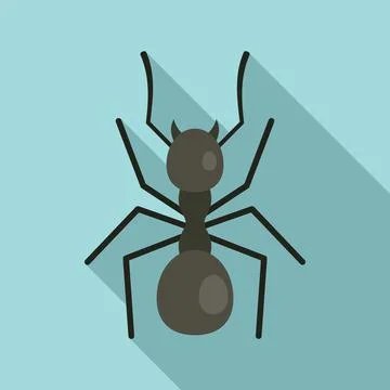 Digger ant icon, flat style Stock Illustration
