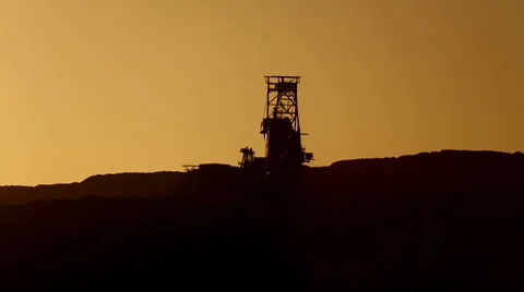 Digger, Coal mining Stock Footage 34644763