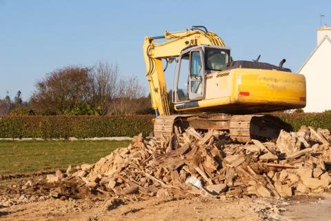 Digger in a field Stock Photos
