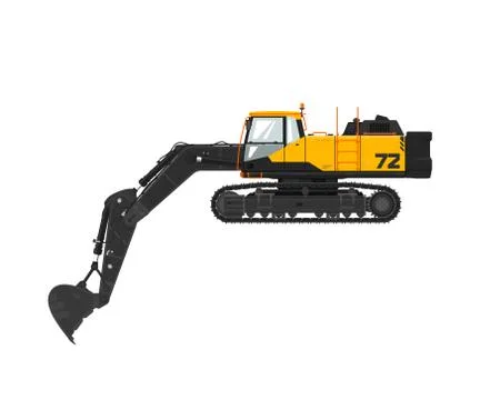 Digger isolated on white background 스톡 일러스트