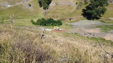 Digger At Work Stock Footage 161443875