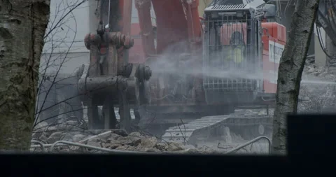 Digging the broken bricks Video stock 149494041