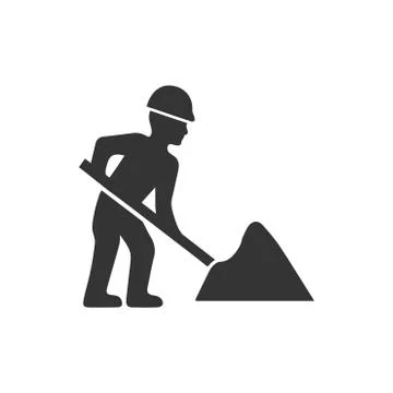 Digging, Construction Icon Illustrazione stock