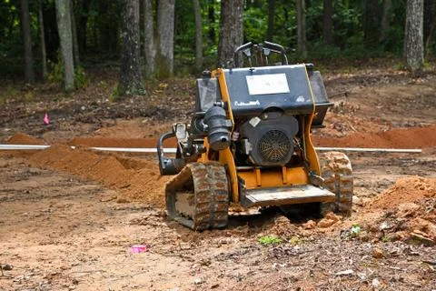 Digging a Ditch for Irrigation Stock Photos