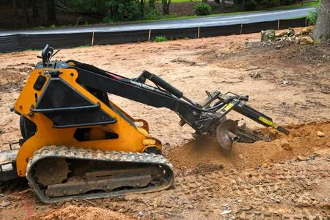 Digging a Ditch for Irrigation Stock Photos