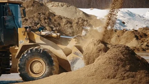 A digging excavator Stock Footage 73608704