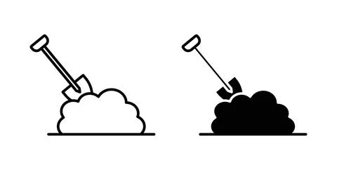 Digging icon Illustration designs pack for Web Stock Illustration