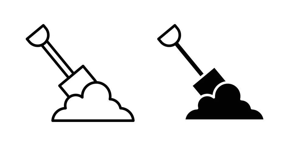 Digging icon vector, symbol, logo illustrations 스톡 일러스트