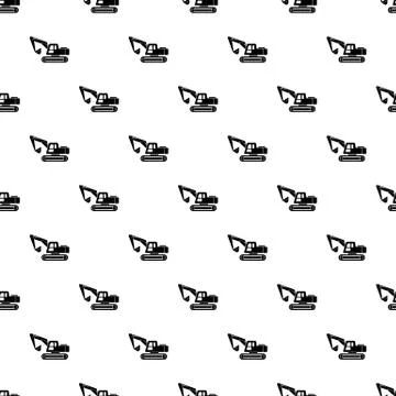 Digging machine icon, simple style Stock Illustration