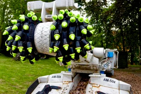 Digging machine before it goes into operation Stock Photos