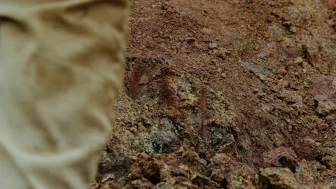 Digging the soil by hand to make road Stock Footage 163983809