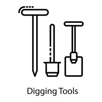 Digging Tools Stock Illustration