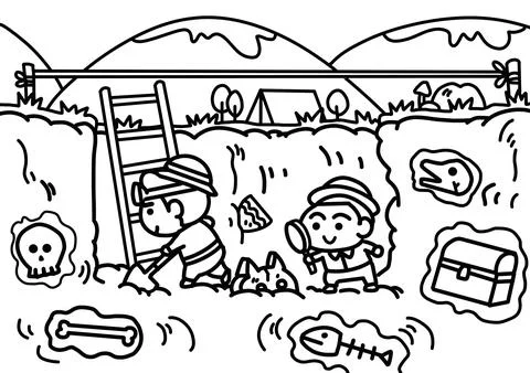 Digging for Treasures An Underground Adventure Stock Illustration