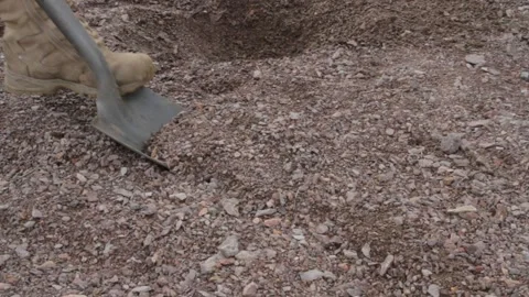 Digging a variety of soil close-up Video stock 87817010