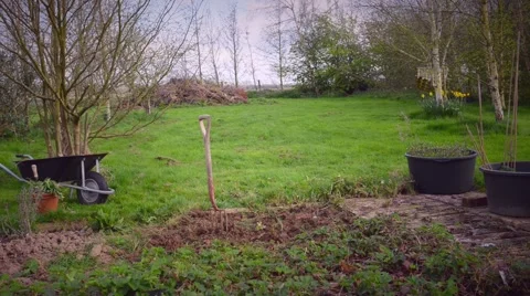 Digging in vegetable patch Stock Footage 49827067