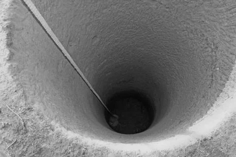 Digging of a well Foto stock