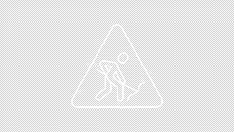 Digging white line animation Stock Footage 312199579