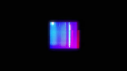 Digi Square Glitched shape design motion graphic. Stock Footage 154539804