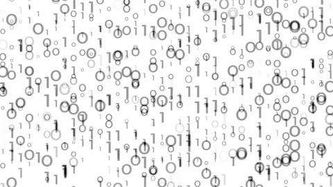 Digi0110 - 4k Black Digits Motion Background Video Loop Stock Footage 96167864