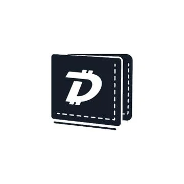 Digibyte digital asset accepted concept. DGB wallet. Vintage hand drawn crypto 스톡 일러스트