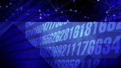 Digit background in science exploring world of random numbers, algorithm, and Video stock 271194522