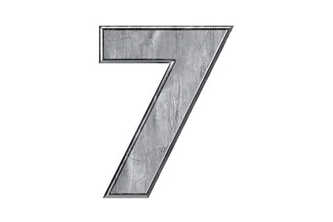 Digit made of metal Stock Illustration