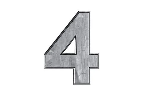 Digit made of metal Stock Illustration