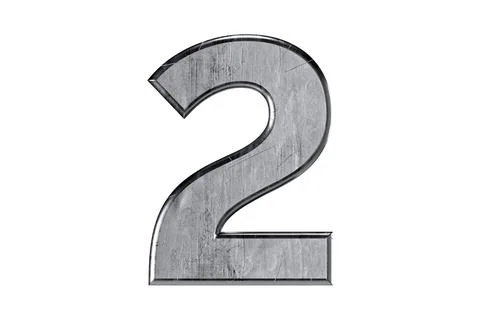 Digit made of metal Stock Illustration