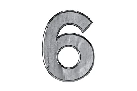 Digit made of metal Stock Illustration