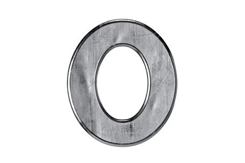 Digit made of metal Stock Illustration