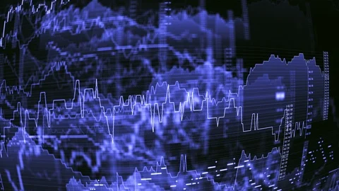 Digit money world. High-frequency trading. Finance mining. Risk management Stock Footage 95990657