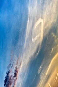 Digit nine on the sunset sky 스톡 사진
