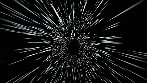 Digit six from countdown animation, flying through the stars in space style Stock Footage 165587250