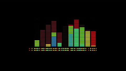 Digital 12 band Audio Equalizer. Psychotic Stock Footage 142646327