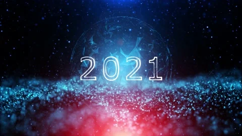 Digital 2021 year cyberspace sphere animation Stock Footage 140618784