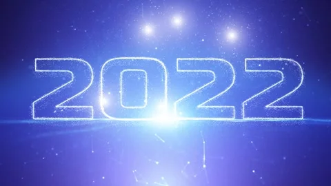 Digital 2022 year loop animation background Stockbeeldmateriaal 332813255