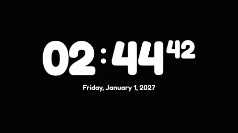 Digital 24 hour clock countdown timer displaying time and date. 4K Stock Footage 346883077
