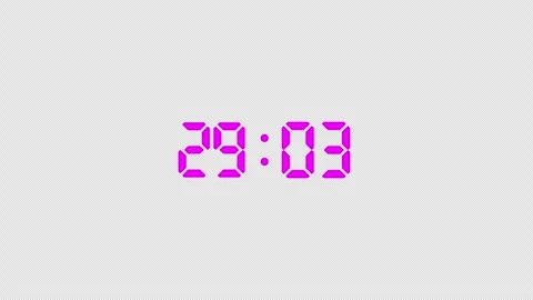 Digital 30 second countdown timer animation, 30 second timer countdown. Stock Footage 279728421
