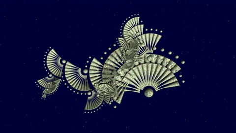 Digital 3D animation of alien fractal structures Stock Footage 136597902
