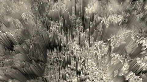 Digital 3D Animation of an alien Landscape Stock Footage 80216586