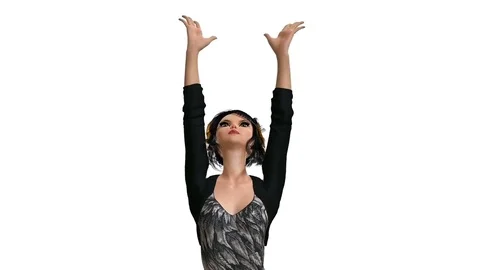 Digital 3D Animation of an exercising Female Stock Footage 77956143