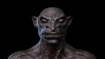 Digital 3D Animation of a morphing Creature Face Stock-Footage 86100827