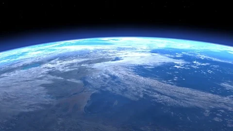 Digital 3D Animation of a Space Flight Stock Footage 77710136