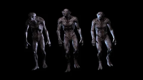 Digital 3D Animation of ugly Creatures Stock-Footage 83362235