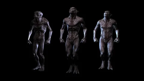 Digital 3D Animation of ugly Creatures Stock-Footage 83363230